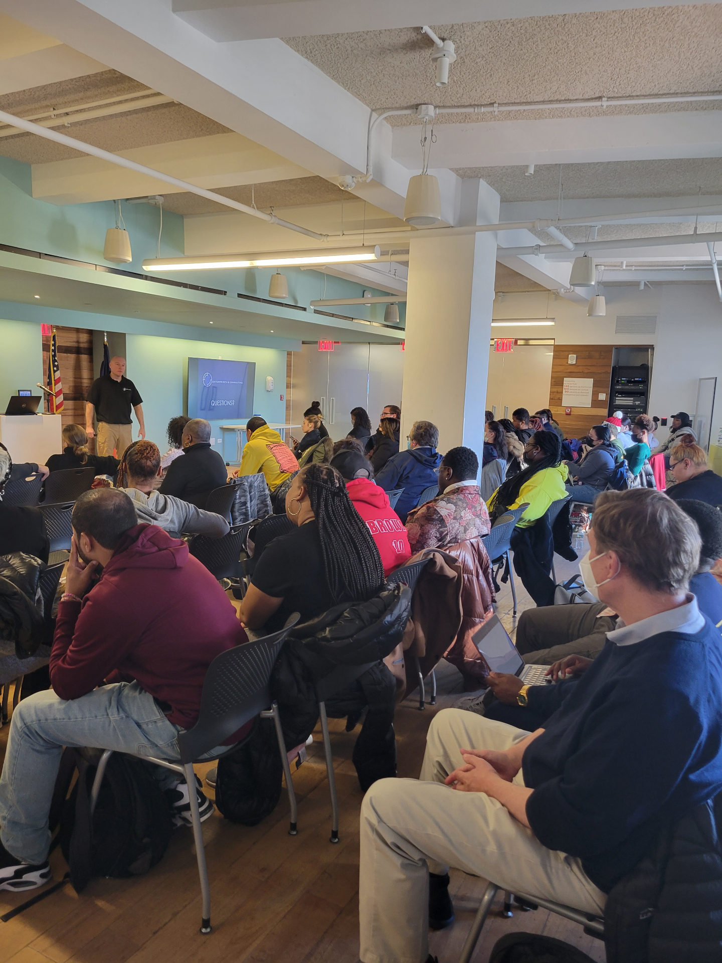 Vivid Health training session with presenter and audience